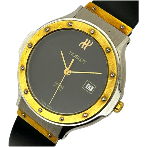 Hublot Mdm Classic Date 1401.100.2 Quartz SS Black Dial 32mm Grade B U Watch