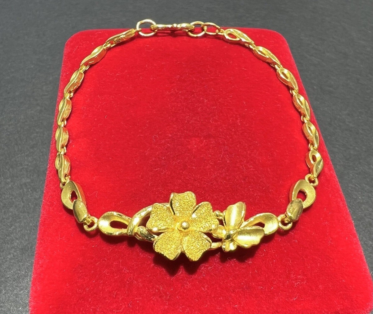 24k gold bracelet- authentic 24 ゴールド- 本物 Solid 24k Gold Bracelet//sizable 24k Gold Bracelet//24k Gold
