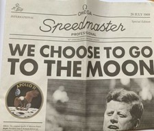NEW RARE Omega Newspaper 40th Anniversary Speedmaster Issue 4 Moon Ed.