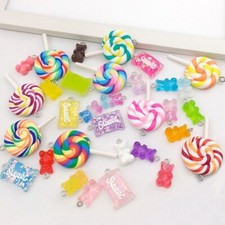32PCS Mix Gummy Bear Candy Resin Charms for DIY Bracelet Necklace Earring Making