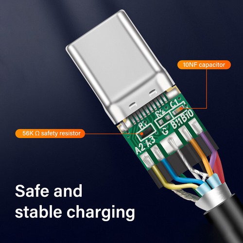 60W 3A USB 3.2 10Gbps Data Cord Type C Fast Charger Cable For iPhone Samsung - Picture 7 of 9