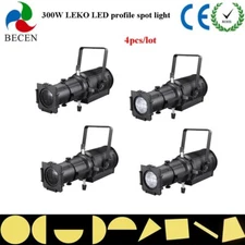 4pcs/Lot 300W LED LEKO Spot Light Warm White 19° Edison LED Theater Stage Light