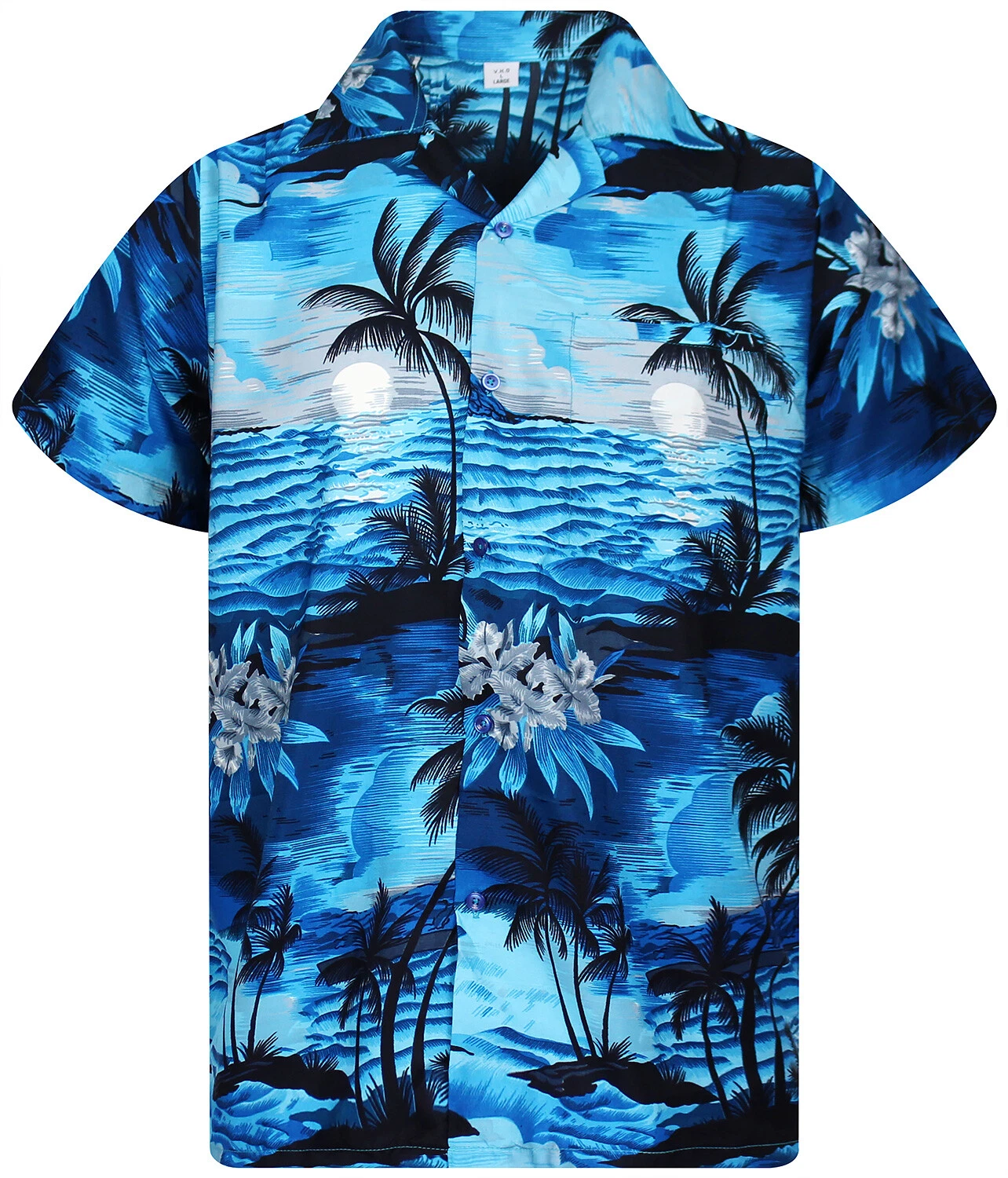 Funky Hawaiian Shirt Surf New Dark Turquoise