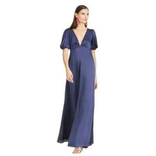 Sachin Babi Cobalt Blue Alli Short Sleeve Gown Size 6 285