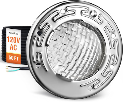 6'' LED Pool Light, 10W Cool White, Fits Pentair & Hayward, IP68 Waterproof