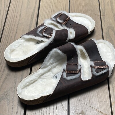 Birkenstock New w/o Box Arizona Shearling Habana Oiled  display picture 2