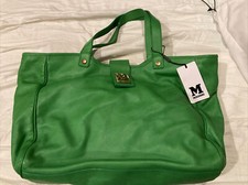 Gorgeous Missoni Green Leather Satchel Hand Bag New $600+ Nwt