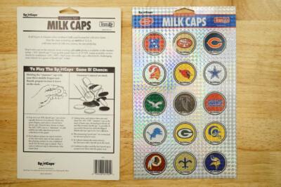 Nfl Hat Sticker Vintage Team NFL Prismatic Stickers Milk Cap Stickers Sport Cap Sheet ...