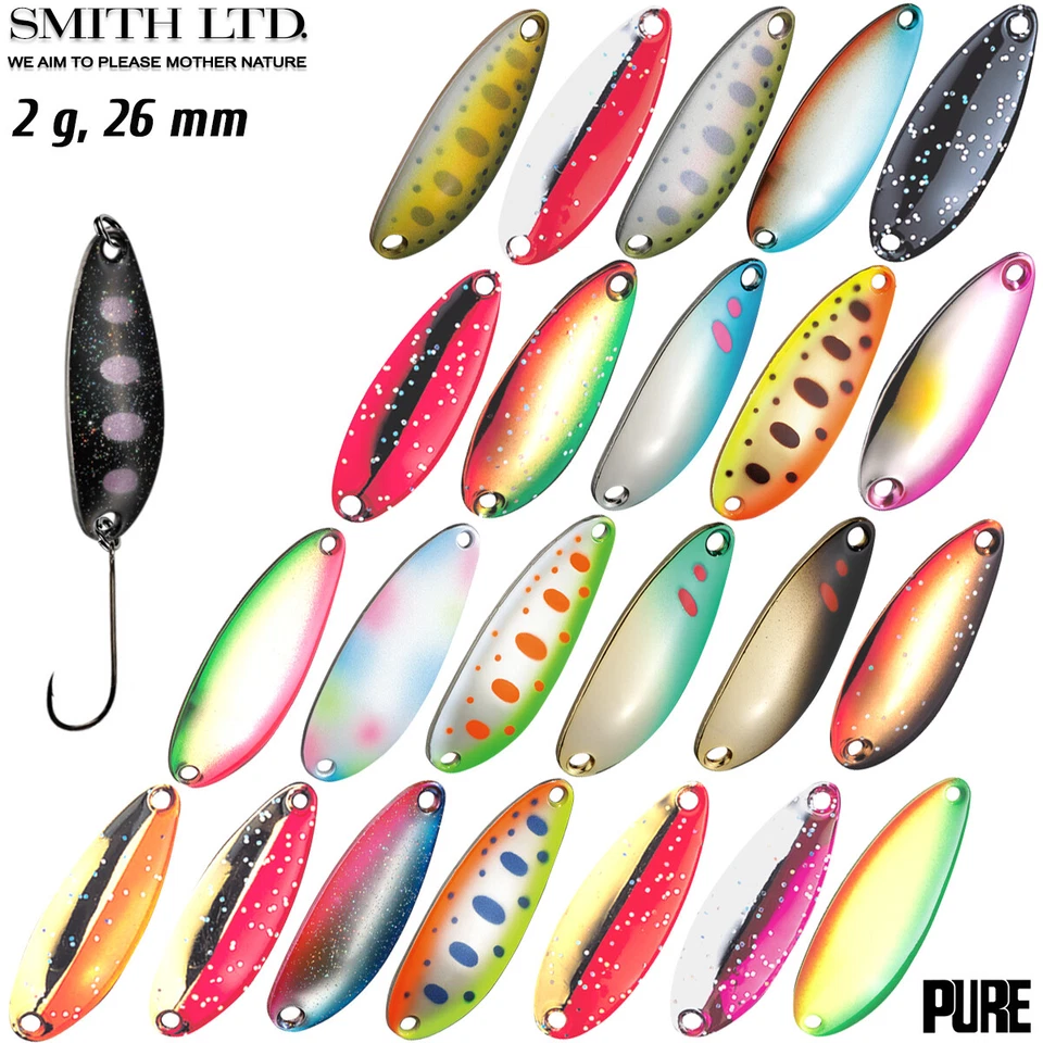Smith Pure 2 g 26 mm Assorted Colors Trout Spoon