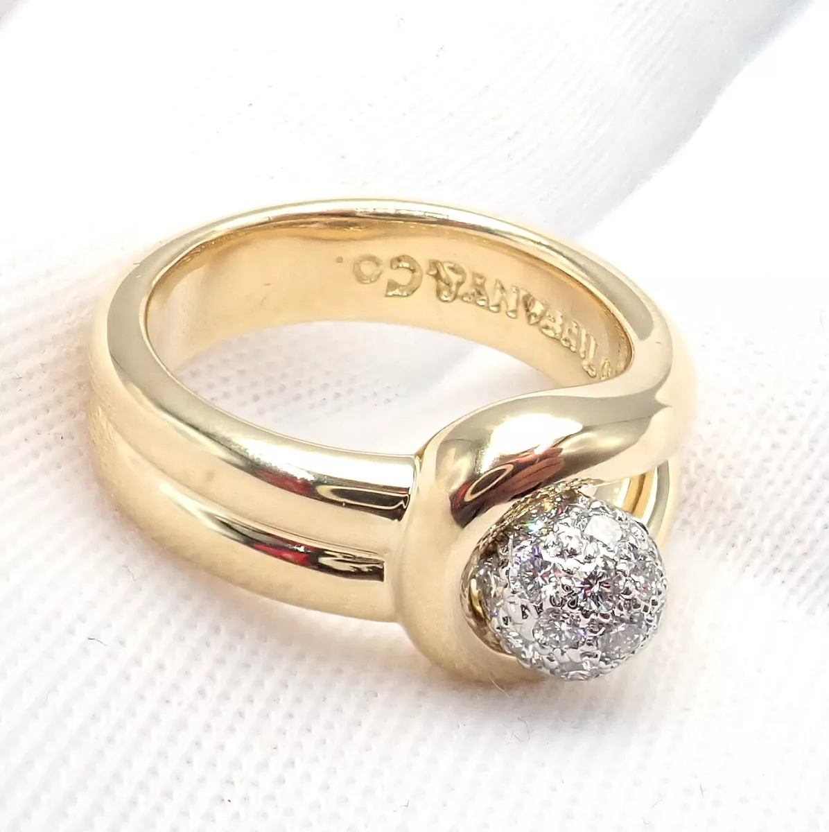 Tiffany ball ring gold deals