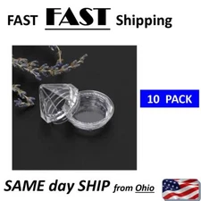 Small Diamond Crystal Plastic Box for cream or travel makeup refillable case 10x