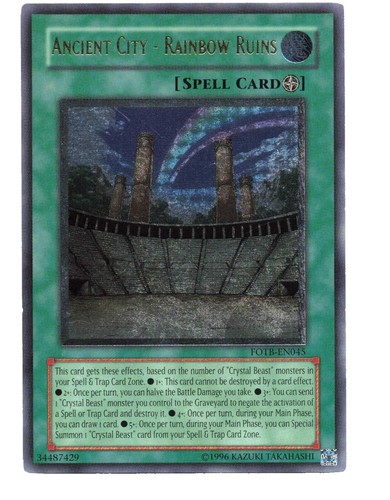 Yu-Gi-Oh! Crystal Beast Amethyst Cat Card - FOTB-EN002 Common 1st Edition From Force Of The Breaker