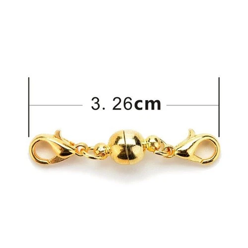 40PC 6mm Magnetic Clasps Strong Silver Gold Plated For Necklace Jewelry Making - Picture 2 of 9