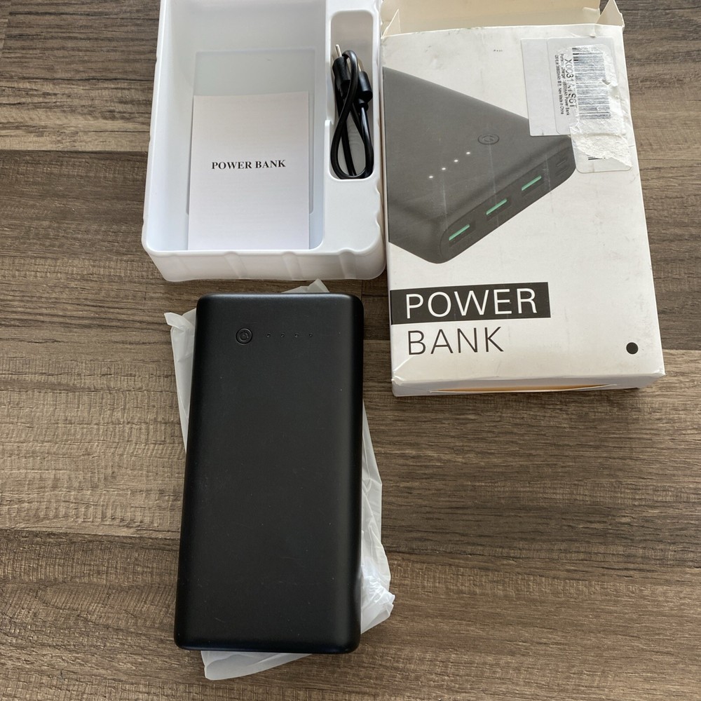 High-Capacity 36800mAh Power Bank with 3 USB Ports for Fast Charging