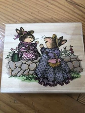 NEIGHBORLY CHAT HOLLY POND HILL Uptown Rubber Stamp Susan Wheeler