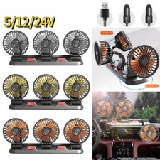5V/12V/24V Portable Car Cooling Fan Rotatable Electrical Car Cooler Fans