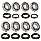 Front & Rear Wheel Bearing Bearings Seal Kits for 05-13 Yamaha Rhino 450 660 700