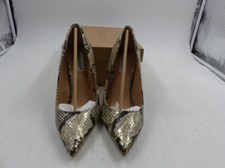 STEVE MADDEN VALA GOLD SNAKE WOMENS 4 INCH HEELS SIZE 9