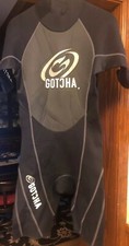 Men's Gotcha Black  Gray Shortie Neoprene Wetsuit Sz Med