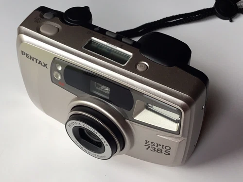 Cased Pentax Espio 738S Compact Film Camera Working