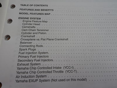 チップ OEM Yamaha 2008 YZF-R1 Technical Orientation Guide LIT-BKTOG-MC-06