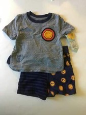 Cat Jack Boys' 2 pc Set Shirt and Short "Sun Graphic" Size: 12M