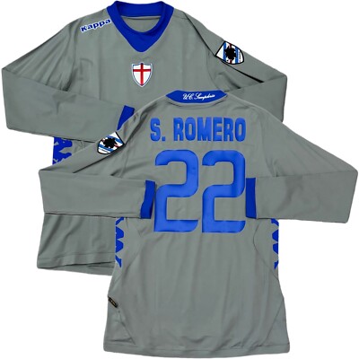 2012/13 Sampdoria Authentic GK Jersey #22 S. ROMERO 2XL Kappa Long Sleeve Player