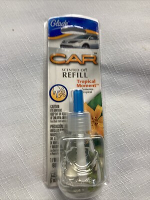 GLADE SCENTED OIL Tropical Moment Scent REFILL CAR FRAGRANCE  .23OZ EA New