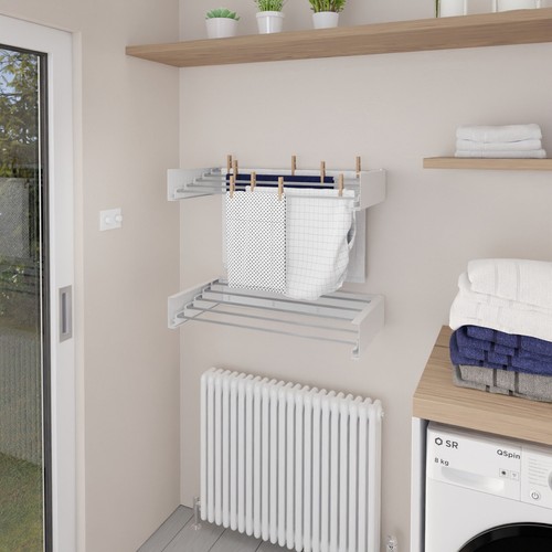 Wall Mounted Clothes Hanger Foldable Towel Rack | Hot Flow - Glide - Picture 10 of 74