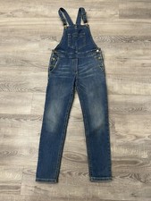 J Crew Crewcuts Girl's Jeans Overalls Sz 10 Soft Denim Medium Wash Straight Leg