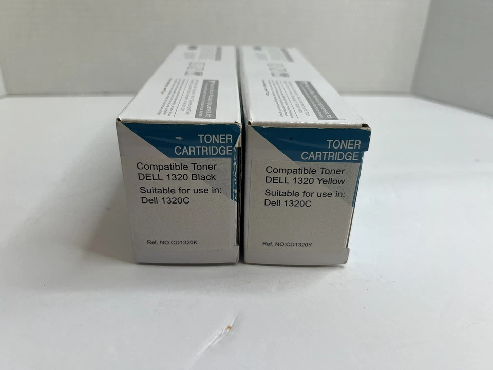 Dell 1320C Printer Toner Cartridges Black And Yellow Ink Lot Of 2 NIB Off Brand - Image 2 of 4