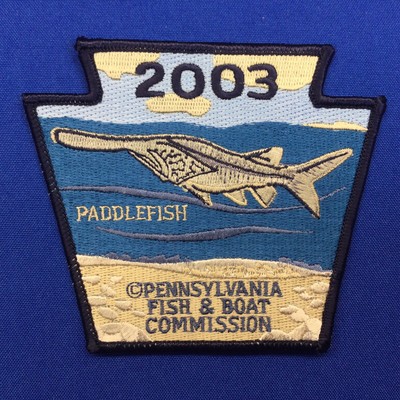 2003 Pennsylvania Fish & Boat Commmission Paddlefish Patch  2211B3-BIN