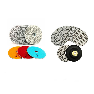 6PCS 4'' Diamond Polishing Pads Set for Marble & Stone - 3-Step System