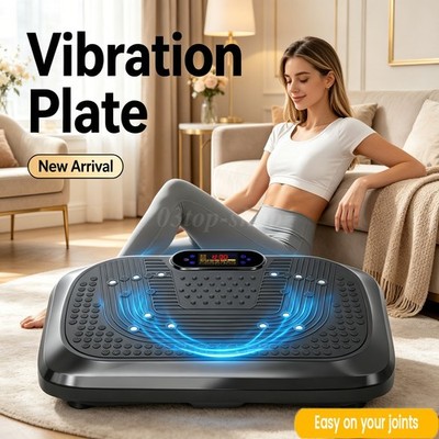 Vibration Plate Exercise Machine - Fat Burn & Toning W/5 Resistance Bands 550lbs