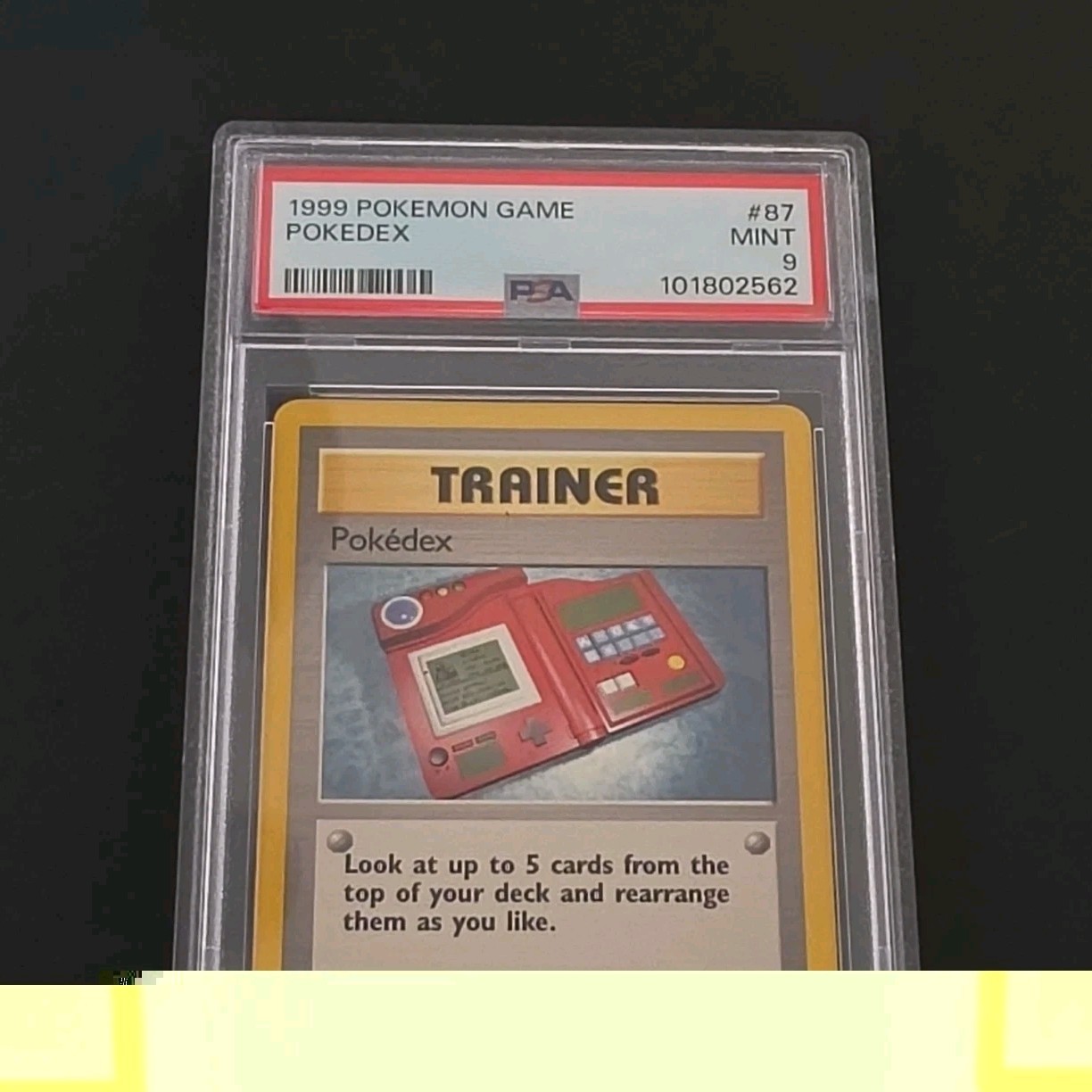 Pokemon TCG Pokedex Trainer 87/102 1999 Pokemon Game Regular Eng PSA 9