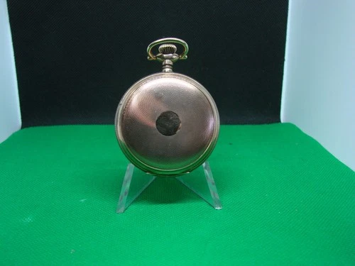 POCKET WATCH ELGIN 17j GOLD FILLED FANCY HUNTER CASE 51mm ! ht2