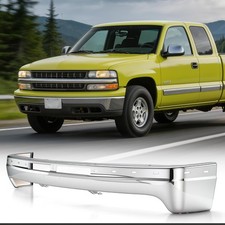 Front End Bumper Fascia Cover For 1999-2002 Chevrolet Silverado 1500 Chrome