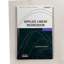 Applied Linear Regression Sanford 2005 Statistic and Probability Series