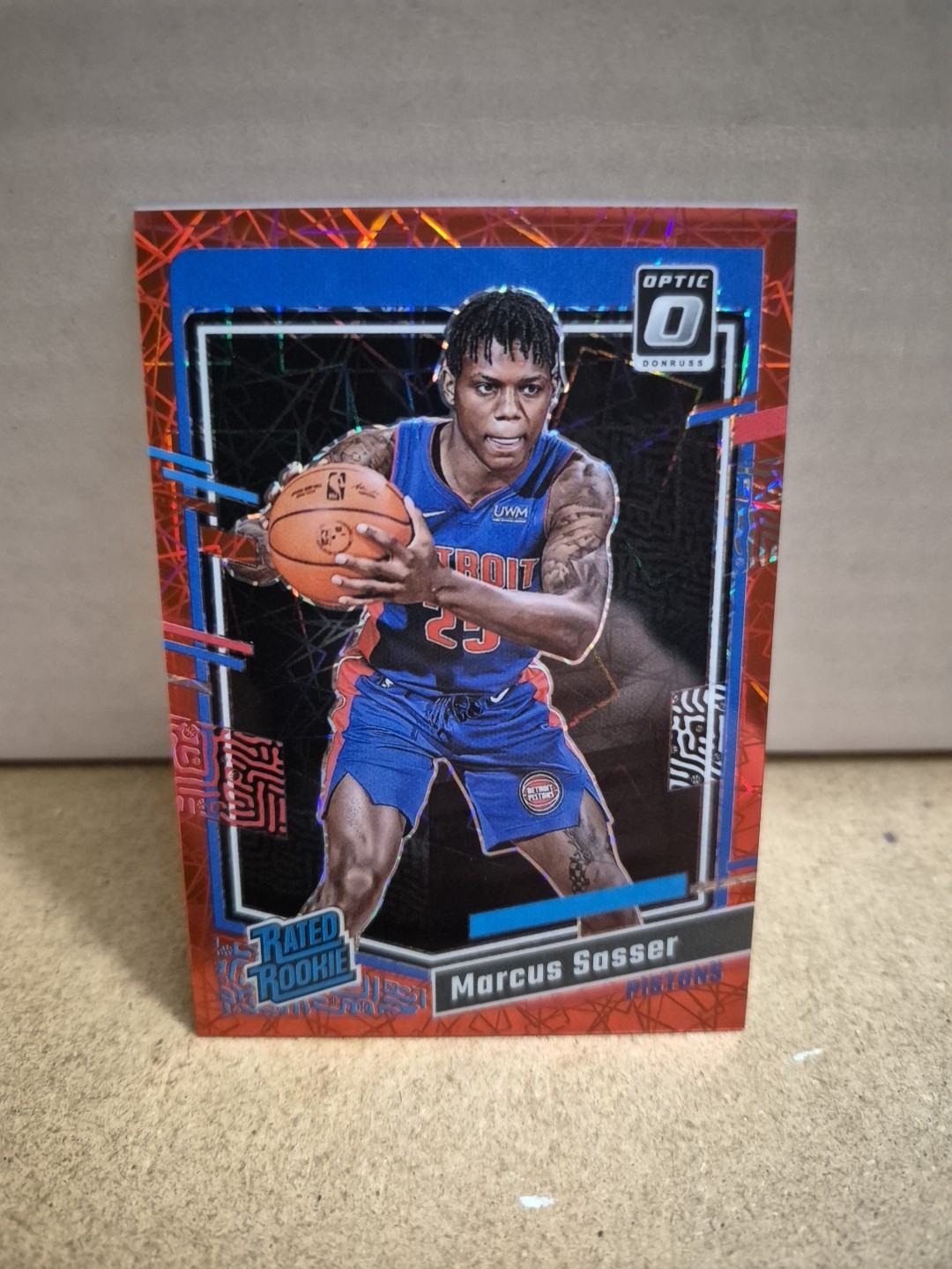 2023 Donruss Optic Marcus Sasser Red Velocity Prizm /299 #242 Rated Rookie