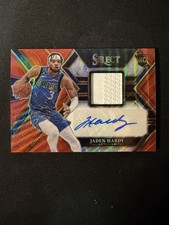 2022-23 Panini Select Jaden Hardy Red Wave Patch Autograph RC #RJA-JHY