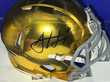 SAM HARTMAN NOTRE DAME FIGHTING IRISH FANATICS SIGNED HYDRO MINI HELMET