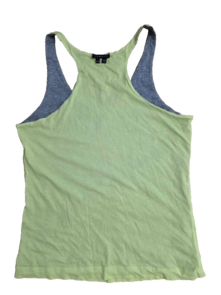 Theory reversible racerback tank top Grey/yellow size Medium A001282 - Image 3 of 4