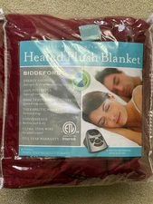 Biddeford Heated Blanket Plush Queen (84x90)  Dual Digital Controls Auto Off NIP
