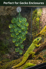 Reptile Terrarium Decoration, Artificial Hanging Plant with Suction Cup 1Plant 