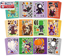 48 Sheets Halloween Stickers for Kids, Halloween Decorations, Halloween Party