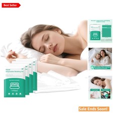 Hygienic 4-Piece Disposable Bed Sheets Set for Travel - Compact  Lightweight
