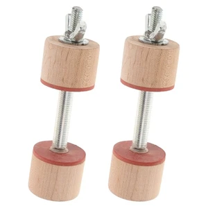 2Pcs Ensemble d'outils d'entretien de fixation du corps de guitare réutilisable Khaki Wood Luthier