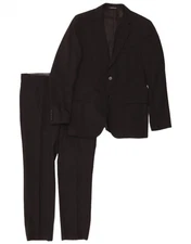 MANUEL RITZ Mens 2 Button 2 Piece Suit IT 48 Medium W32 L29 Black DO03
