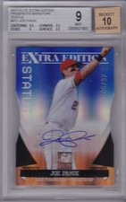 JOE PANIK 2011 Elite Extra Edition Status RC Blue Diecut BGS 9/10 #'d 46/50 Pop1