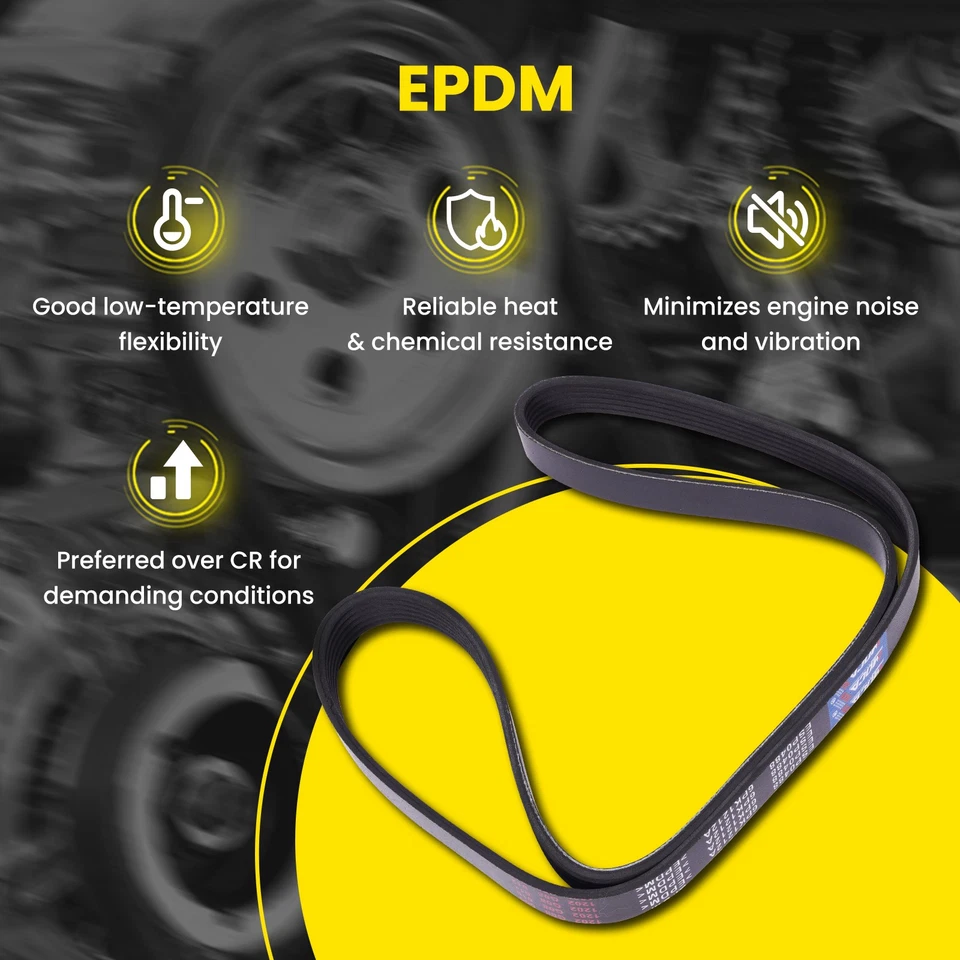 Cinturón Serpentine para 13-19 Nissan NV200 07-12 Sentra 2.0L 20-23 Versa 1.6L Foto 4 de 4